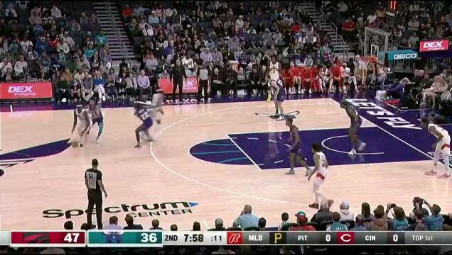 NBA常规赛：猛龙vs黄蜂第2节中文解说回放