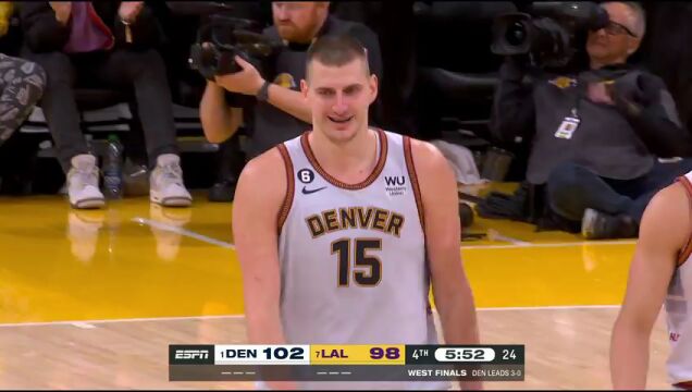 掘金vs湖人第4节英文原声回放