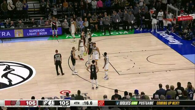 开拓者vs森林狼英文原声全场回放