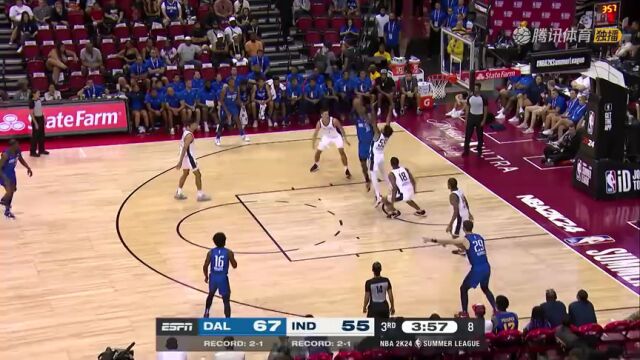 独行侠vs步行者第3节英文原声回放