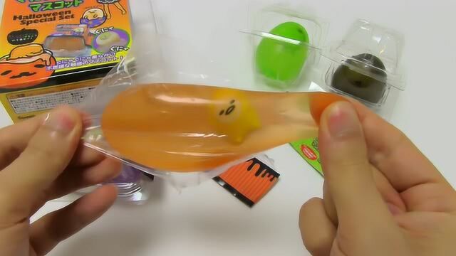 Gudetama Water Squishy Halloween Special Set Cutting Open