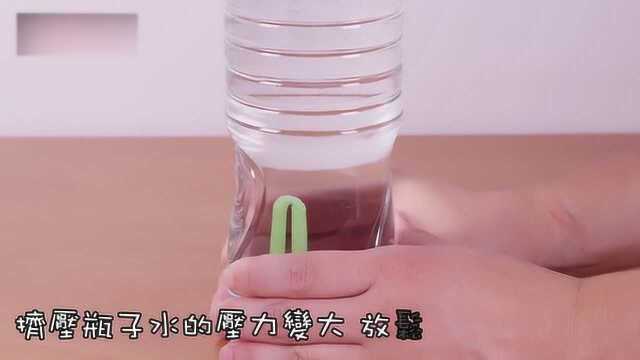 趣味科学玩具,浮沉子DIY,在矿泉水瓶里漂浮