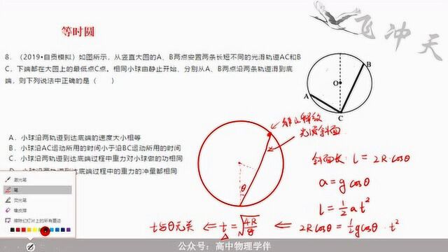 高考物理压轴选择秒算系列之等时圆,十秒出答案