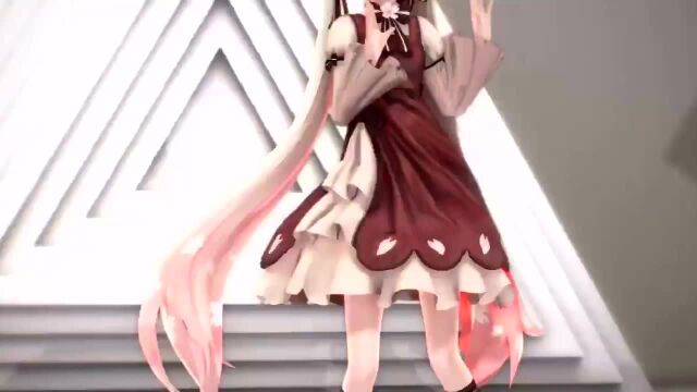 MMD粉红唯美风格的初音樱花的未来记得切换超清HD