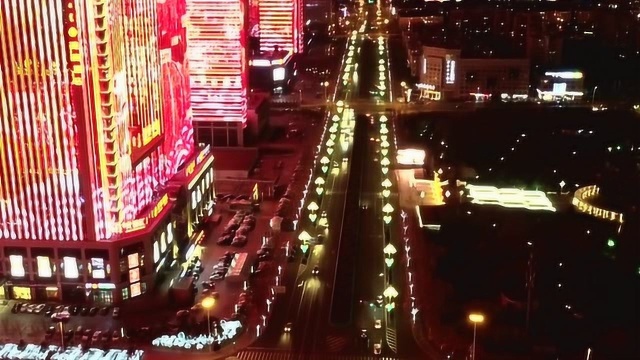 鄂尔多斯东胜城市夜景