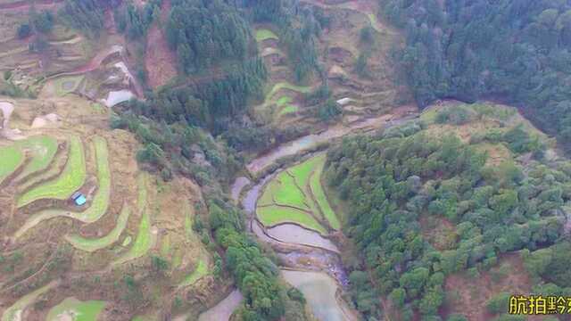 航拍大山里的乌龟山,形象特别,这才是难得的好地!