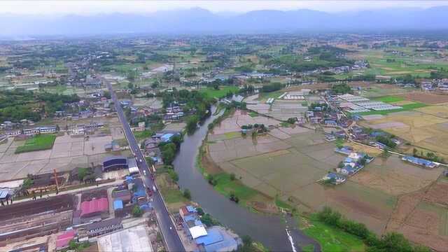 四川绵阳安州区塔水镇航拍:绵阳居然还有这么个农业大镇!