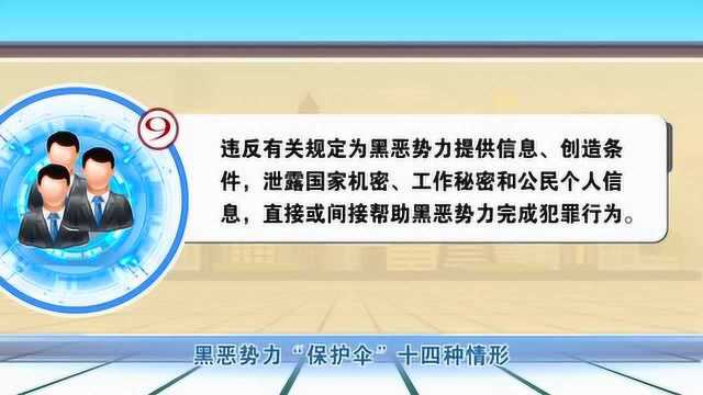 扫黑除恶知识划重点:黑恶势力“保护伞”十四种情形