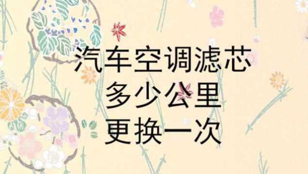 汽车空调滤芯多少公里更换一次?