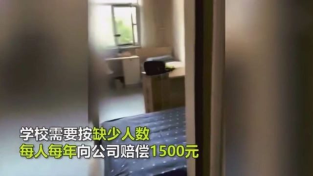 天价宿舍追踪鹏远与学校签合同,入住不达100%,缺一赔一千五