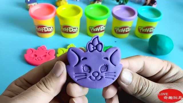 培乐多创意DIY小花猫彩泥手工制作 颜色启蒙早教