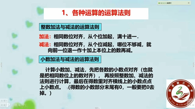 3.30六年级数学数的运算一四则运算的意义和法则