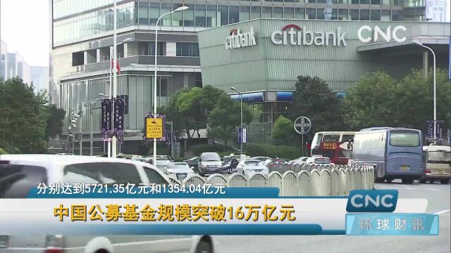 中国公募基金规模突破16万亿元