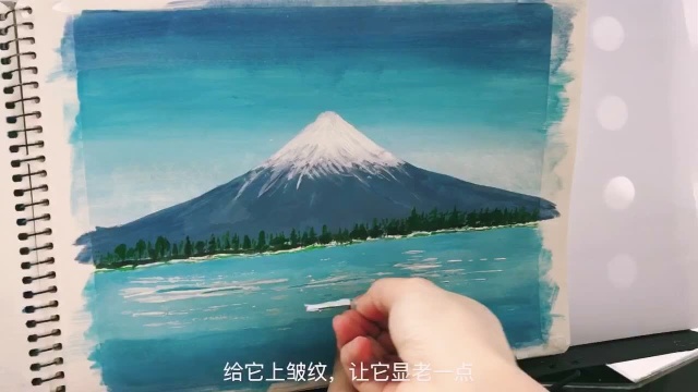 如何画富士山的樱花