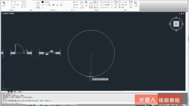 cad视频教程CAD施工图教程0505绘制室内基本图形 旋转门