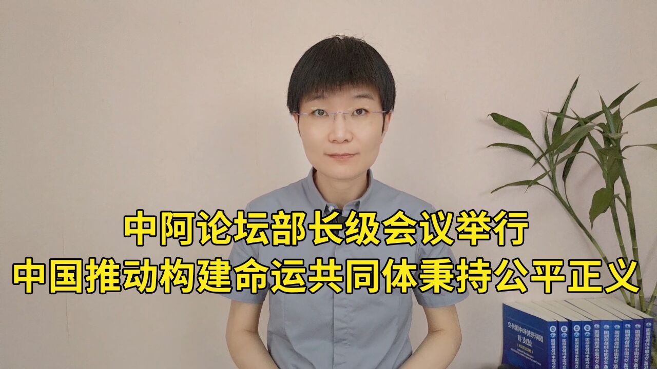 中阿论坛部长级会议举行,中国推动构建命运共同体秉持公平正义