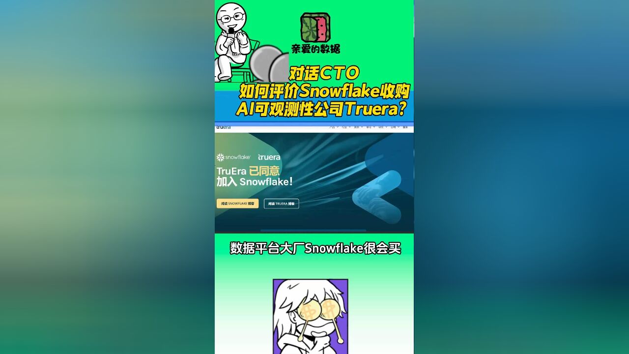 对话CTO:如何评价Snowflake收购AI可观测性公司Truera