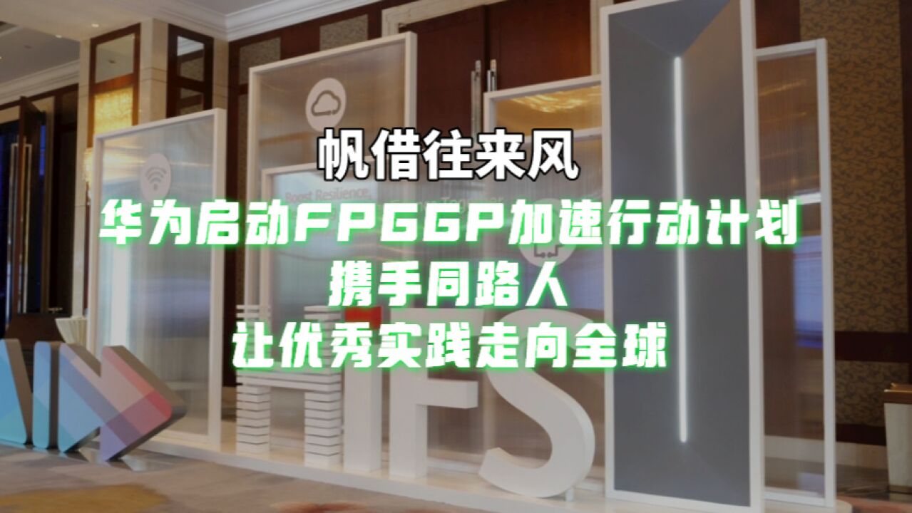 华为发布FPGGP加速行动计划,全球金融需要中国经验