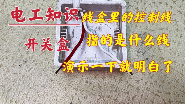 开关盒里的控制线,指的什么线?零线还是火线?又是理解上的错误