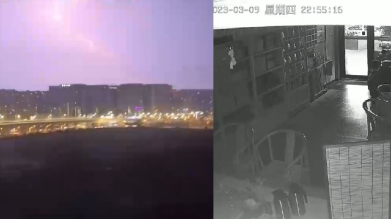 成都今年第一声春雷!监控视频记录下现场 雷声隆隆天空瞬间变白