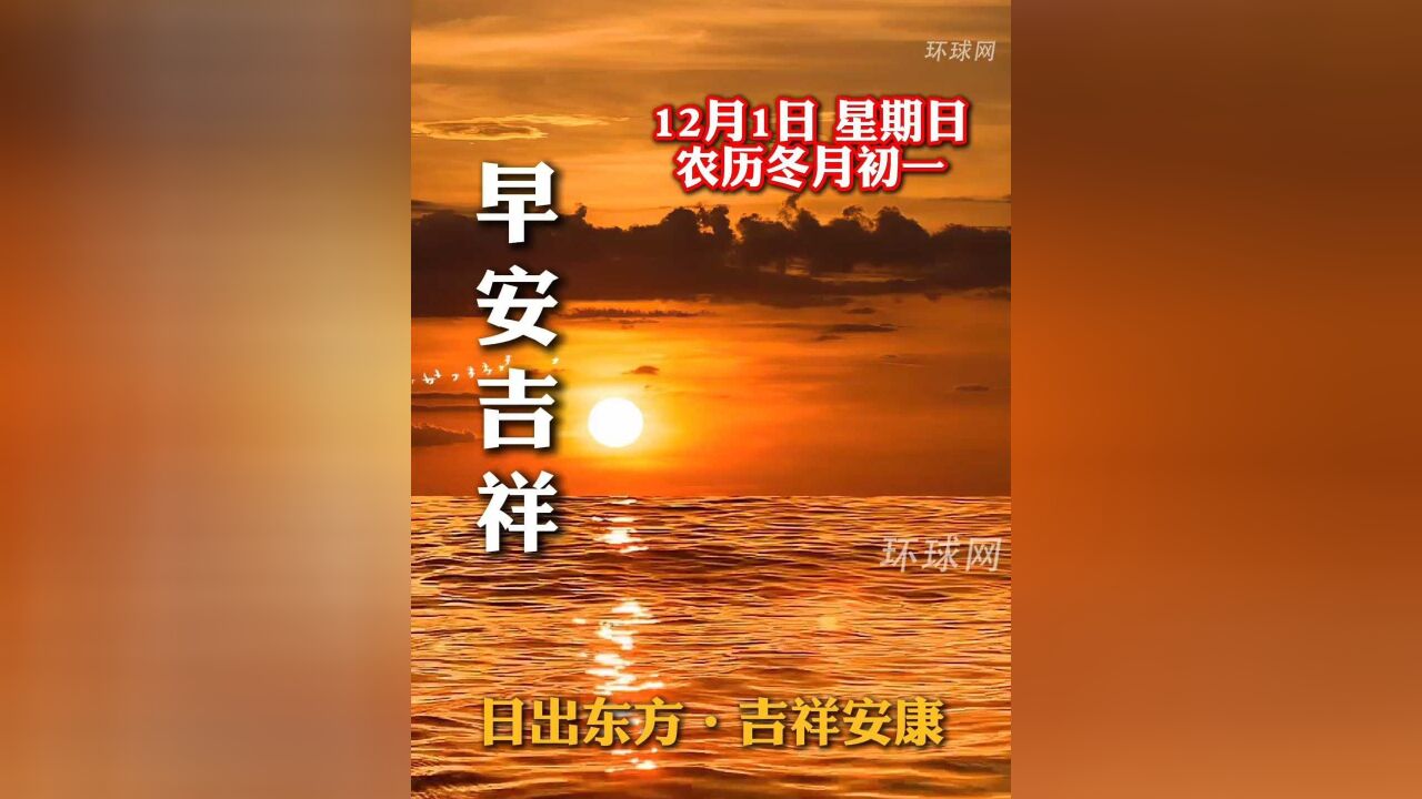 早安!日出东方,吉祥安康!农历冬月的第一天,愿你接下来的日子事事顺心,好运常伴!