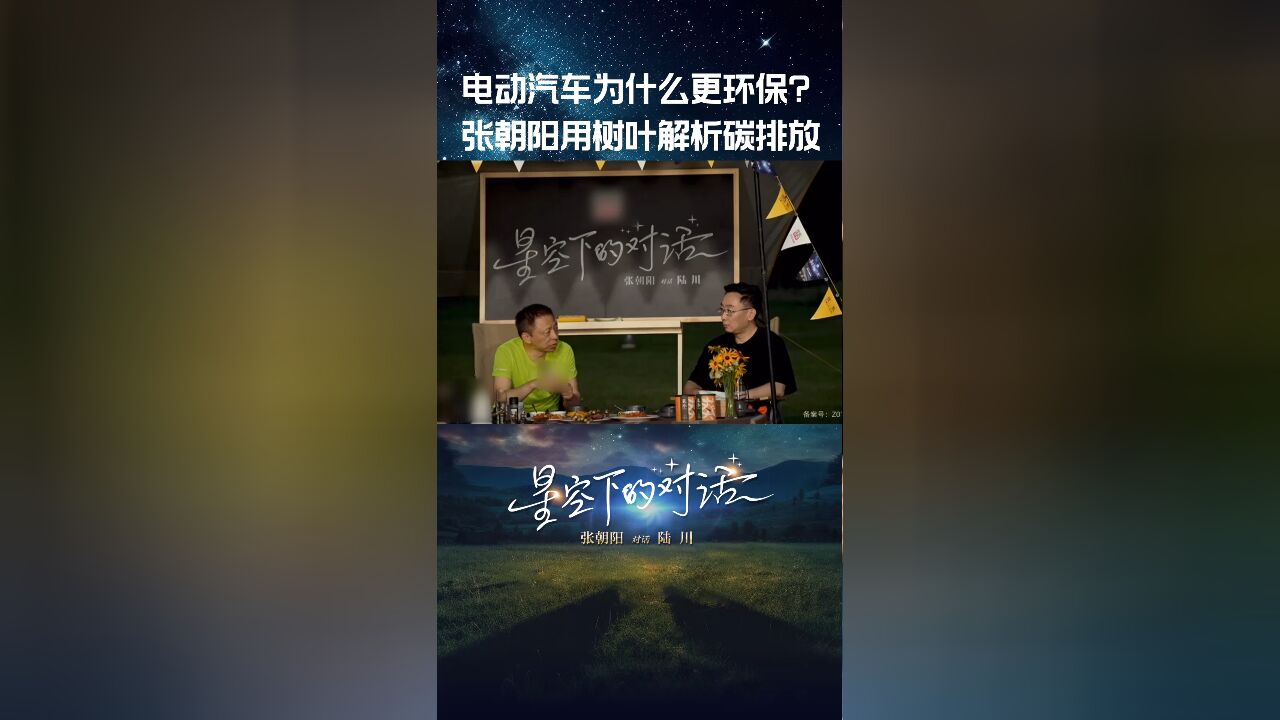 电动汽车为什么更环保?张朝阳用树叶解析碳排放