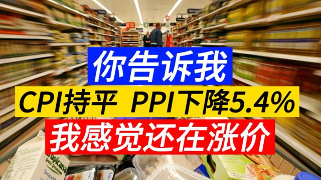 6月CPI持平 PPI暴跌!我为何感觉还在涨价?美国高通胀 高利率 好吗?