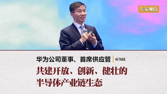 华为公司董事、首席供应官应为民分析半导体产业链生态,表示“芯”有多大,舞台就有多大