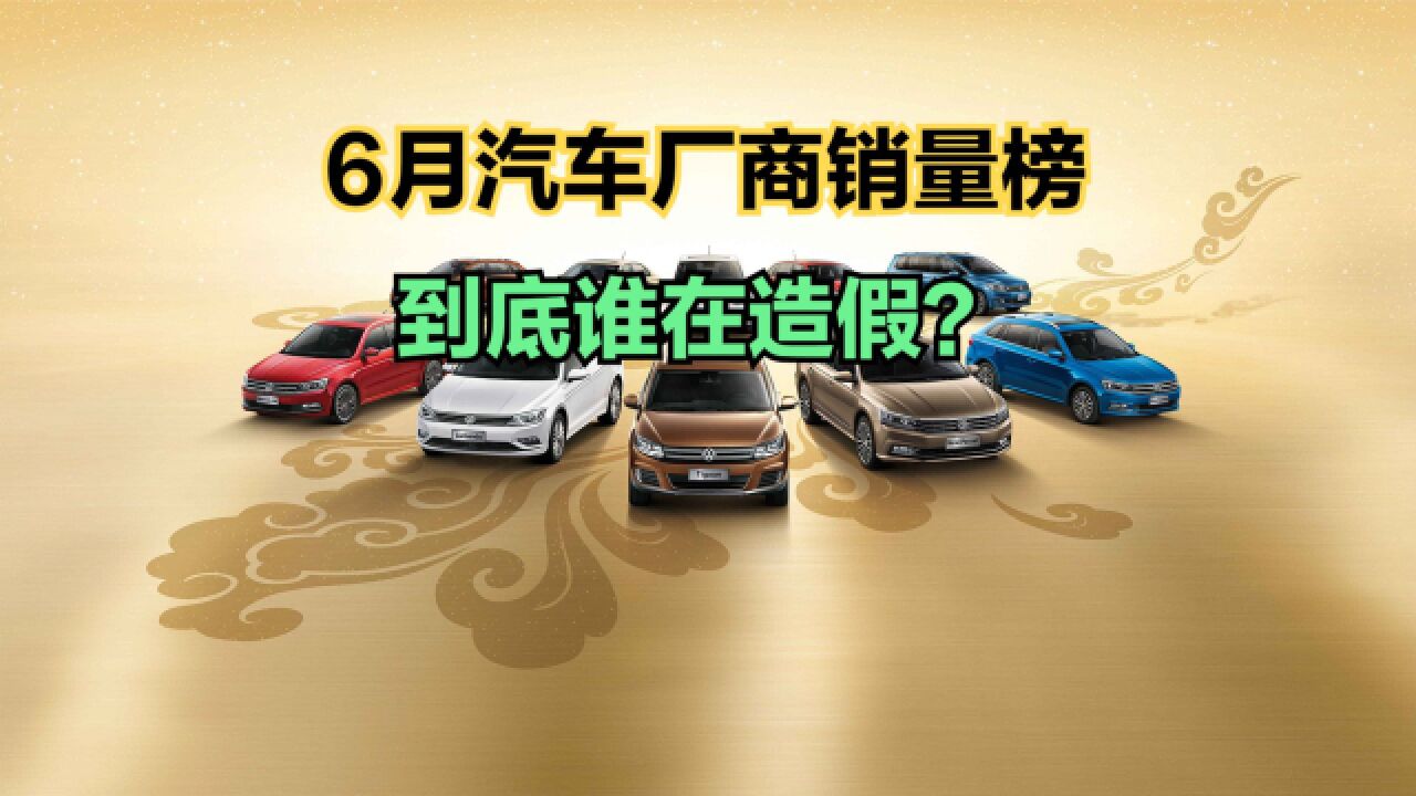 理想汽车被质疑销量造假!6月汽车厂商销量榜,理想前20都进不了