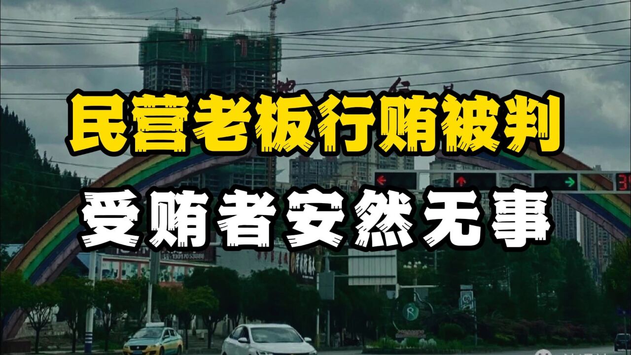 贵州一民营企业家,行贿25万被判11年,3名受贿者却安然无事?