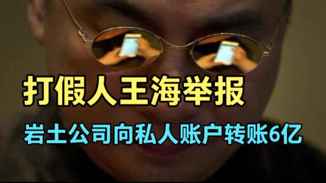 打假人王海举报岩土公司,向私人账户转账6亿元,涉国有资产流失吗?