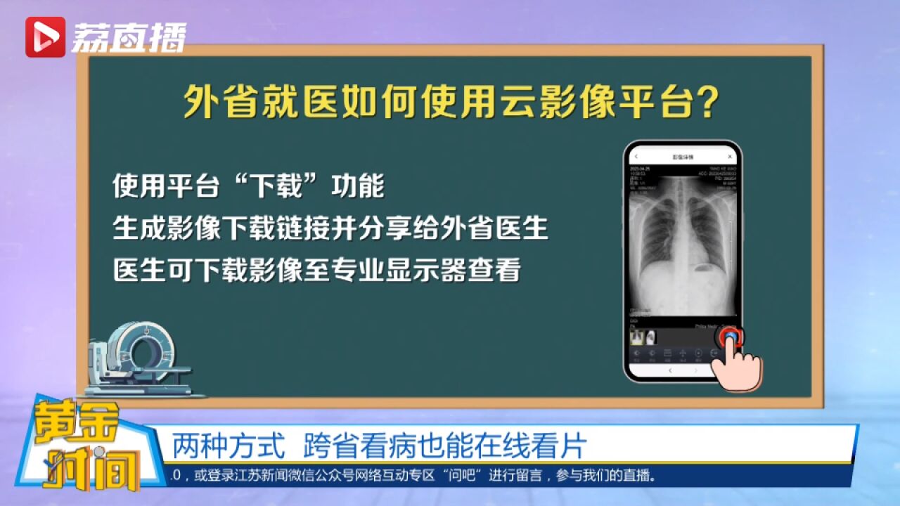 黄金时间丨江苏人跨省看病用这两种方法也能在线看片