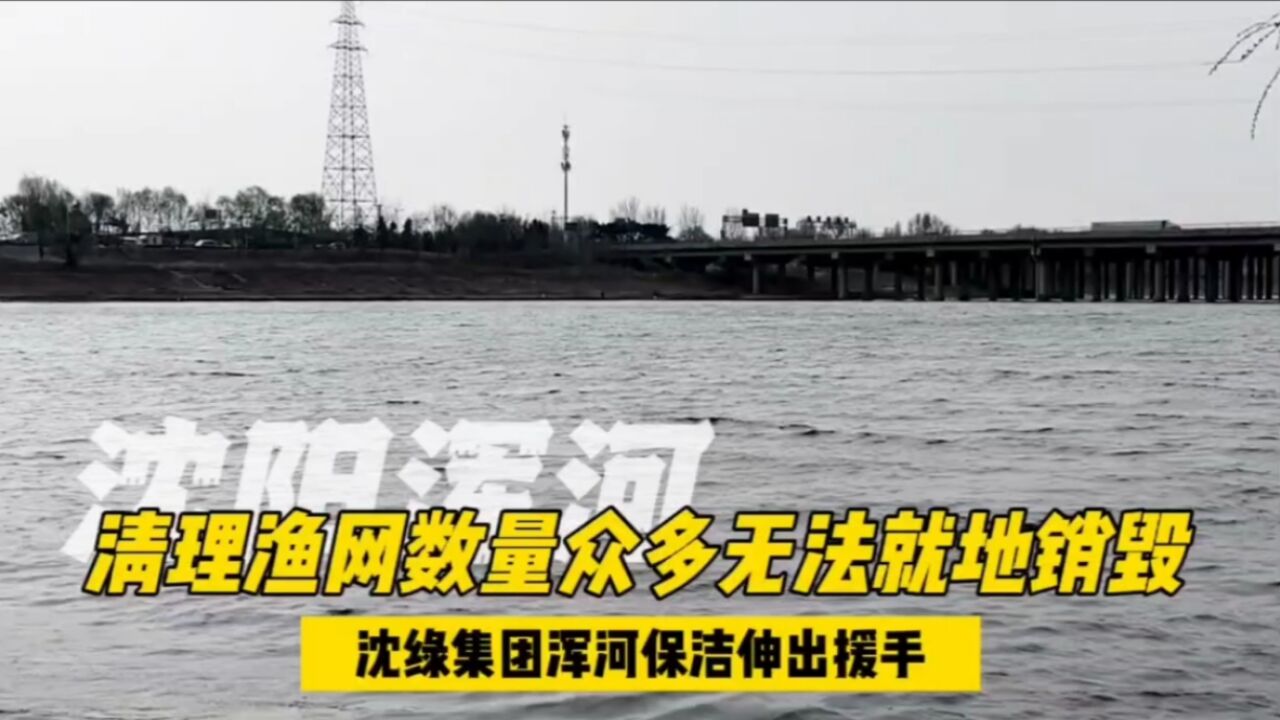 清理渔网数量众多,禁火期无法就地销毁,沈绿集团浑河保洁伸援手