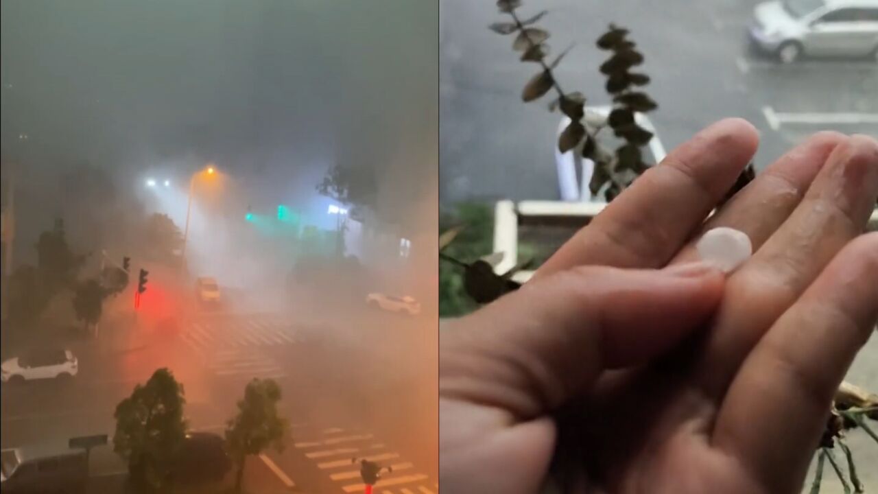 气象台连发6条暴雨黄色预警!46秒看长沙突降暴雨,正午宛如深夜