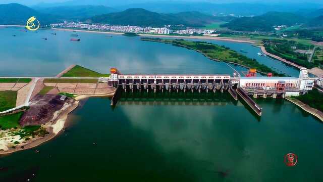 航拍:飞来峡水利枢纽风景区