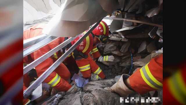 吉林白城一银行办公楼坍塌造成5人遇难 消防官兵徒手救援