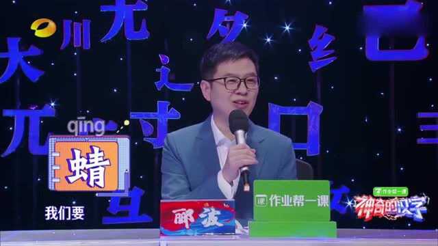 郦波老师讲解形声字“蜻”!