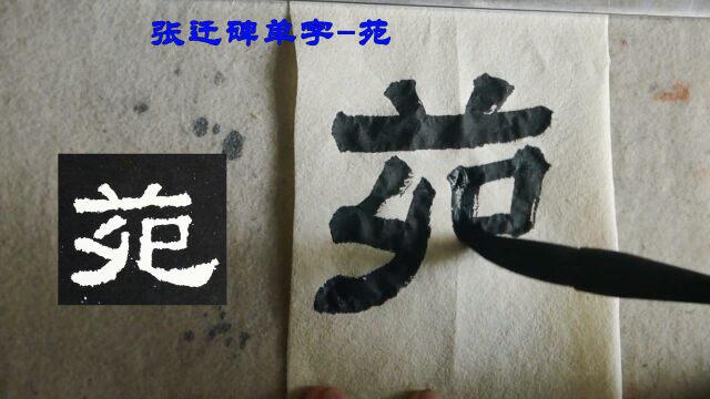 《张迁碑》这个“苑”字谁能写得好?左伸右张