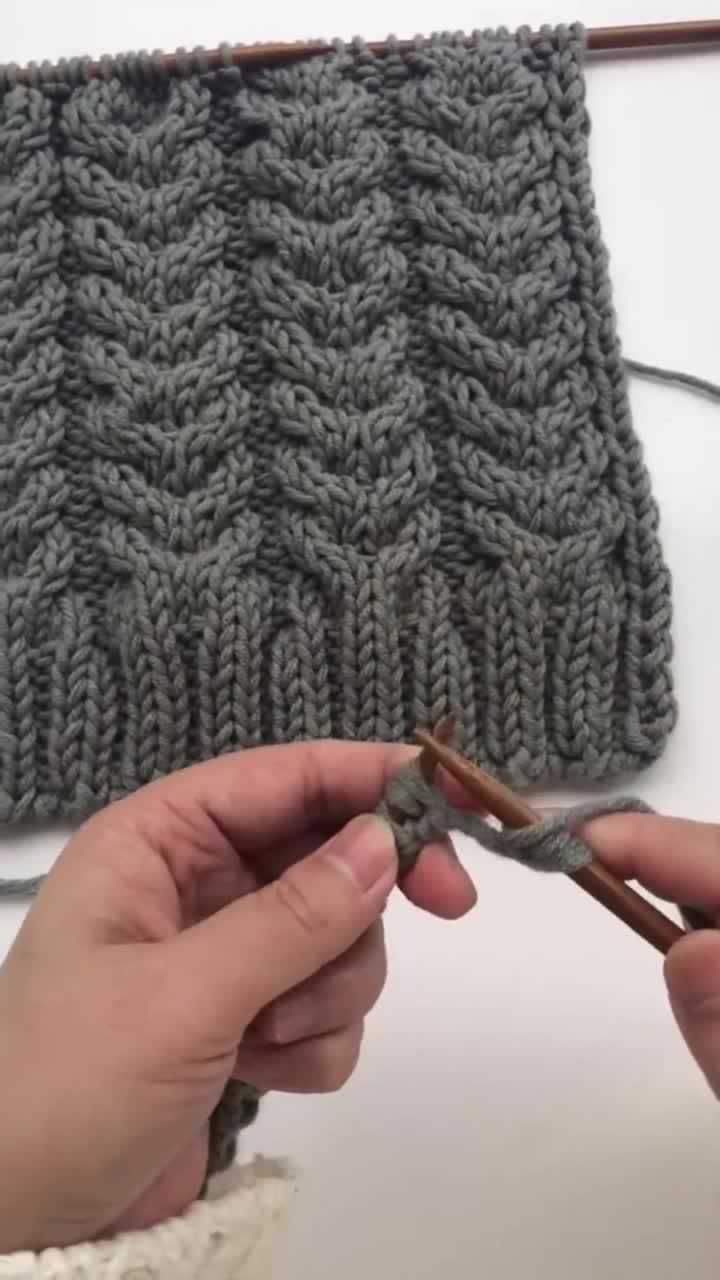 围巾教程:织麻花教程,很简单