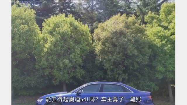 月入6000能养得起奥迪A4L吗?车主算笔账:低于这个数别考虑