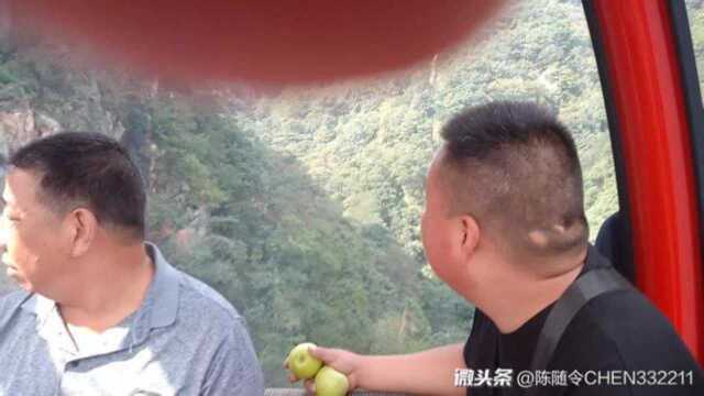 索道笔直上山岳,疑似腾云上九天.栾川县老君山一日游之一