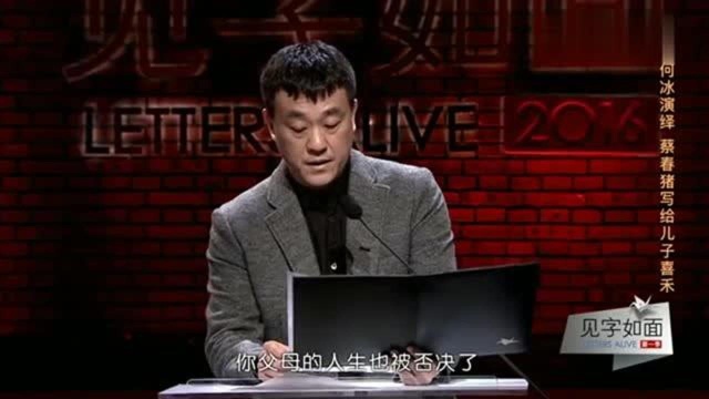 见字如面 何冰读蔡春猪写给自闭症儿子, 笑着读完, 哭着听完!