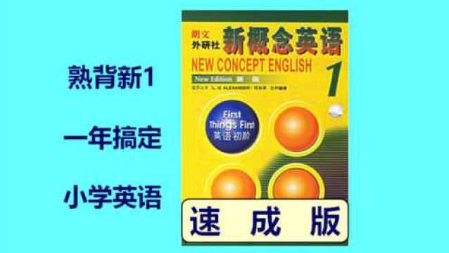 新概念1,Lesson1,每天12句一年搞定小学英语,口笔译脱颖而出