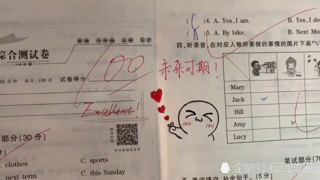 90后教师用“表情包”阅卷,学生非常喜欢,网友:别人家老师