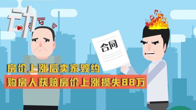 房价涨了卖家毁约!购房人获赔房价上涨损失88万