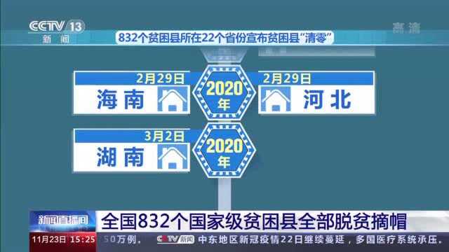 全国832个国家级贫困县全部脱贫摘帽 脱贫的标准是什么?答案在这里