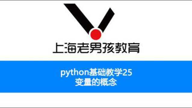 python基础教学之25 变量的概念