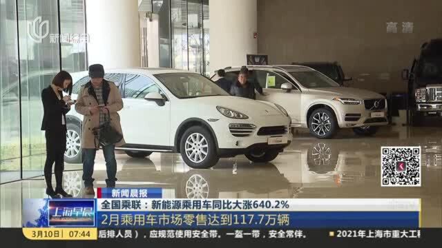 全国乘联:新能源乘用车同比大涨640.2%