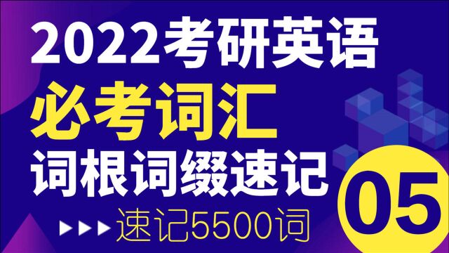 2022考研英语词汇速记05表示方向的前缀③文都