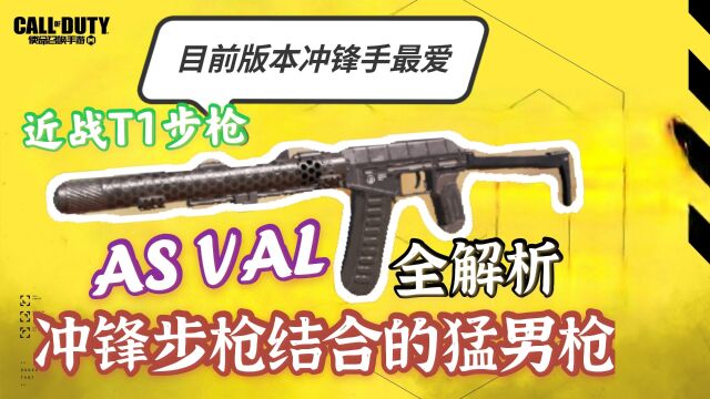 近战T1冲锋手最爱猛男枪AS VAL全解析!使命召唤手游